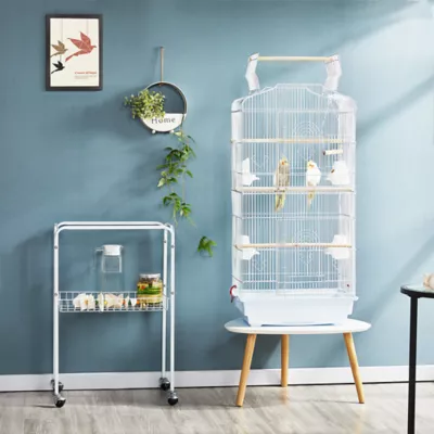 Yaheetech Open Top Metal Bird Cage w/ Double Doors - Image 2