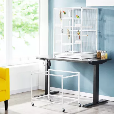 Yaheetech Large Rolling Metal Parrot Cage with Detachable Stand - Image 2