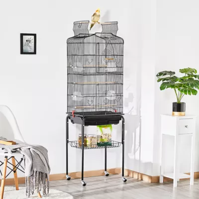 Yaheetech Open Top Metal Bird Cage w/ Double Doors - Image 2