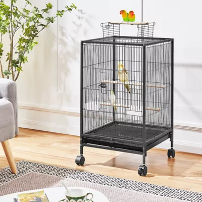 Yaheetech Open-top Parrot Cage with Rolling Stand - Image 2