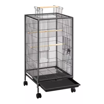 Yaheetech Open Top Parrot Cage with Rolling Stand - Image 1