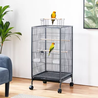 Yaheetech Open Top Parrot Cage with Rolling Stand - Image 2