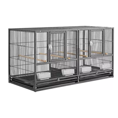 Yaheetech Stackable Wide Bird Cage Divided Breeder Cage - Image 1