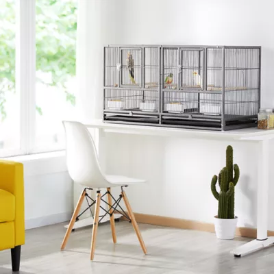 Yaheetech Stackable Wide Bird Cage Divided Breeder Cage - Image 2