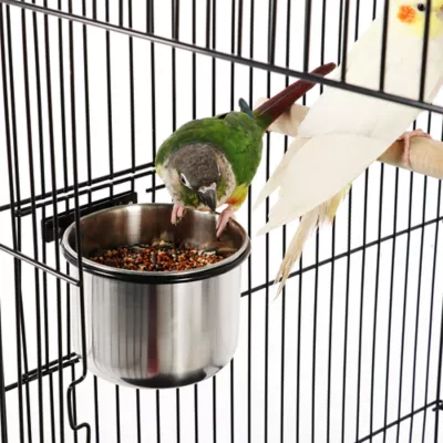 Yaheetech Open Top Metal Bird Habitat Rolling Parrot Cage w/ Stand - Image 4