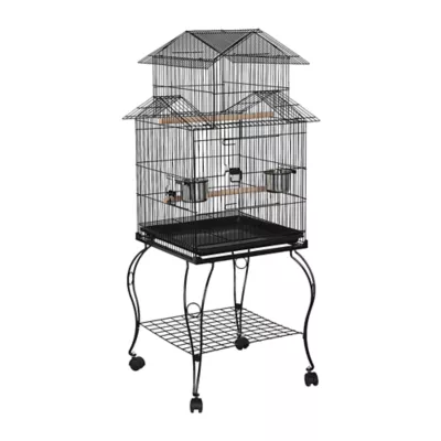 Yaheetech Triple Roof Rolling Parrot Cage with Detachable Stand - Image 1