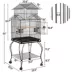 Yaheetech Triple Roof Rolling Parrot Cage with Detachable Stand image thumbnail 3