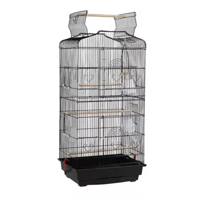 Yaheetech Open Top Metal Parrot Cage with Four Feeders - Image 1