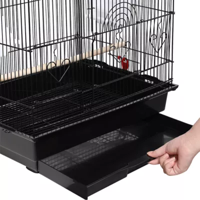 Yaheetech Open Top Metal Parrot Cage with Four Feeders - Image 5
