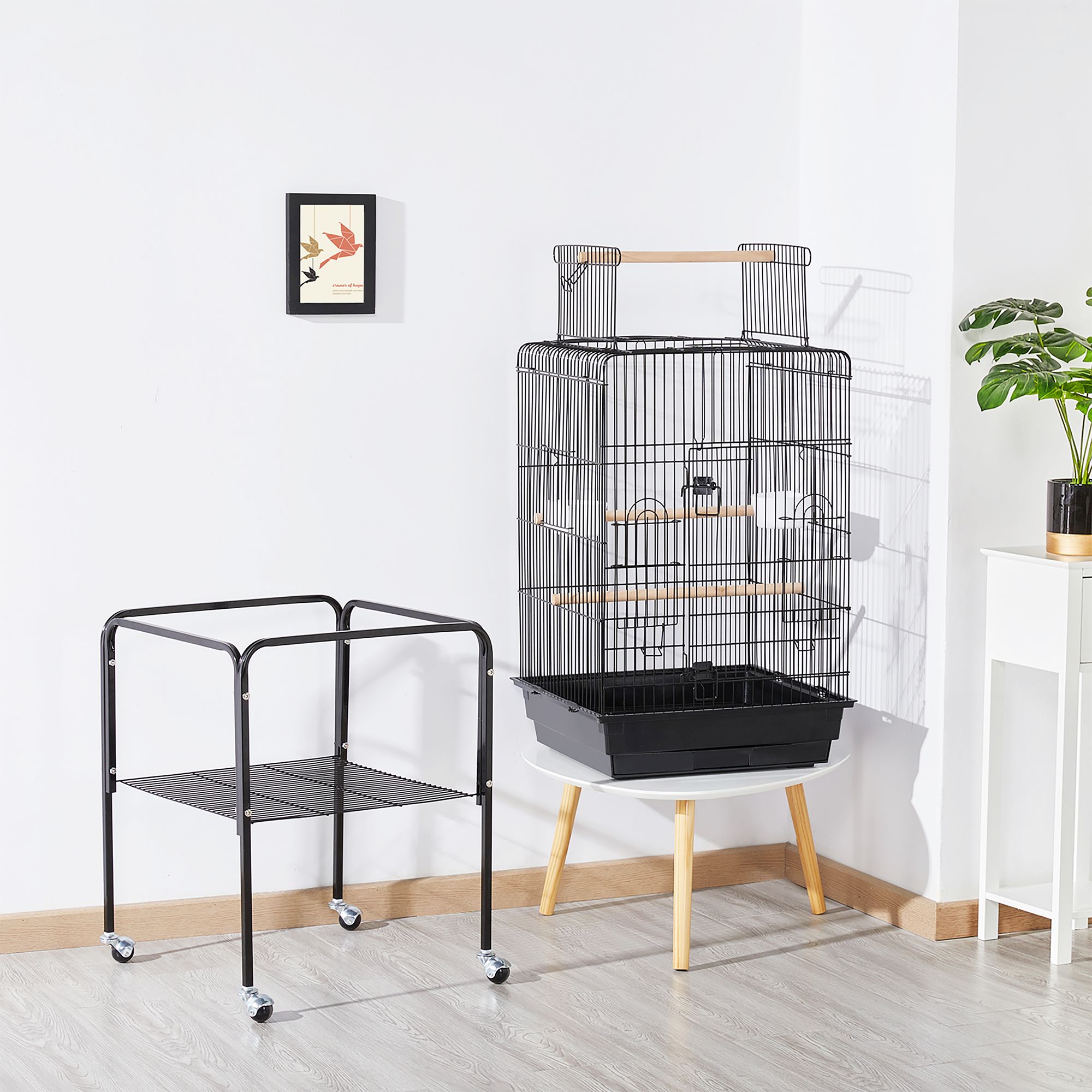 Yaheetech Play Top Pet Bird Cage with Detachable Rolling Stand for Medium Birds - thumbnail 2