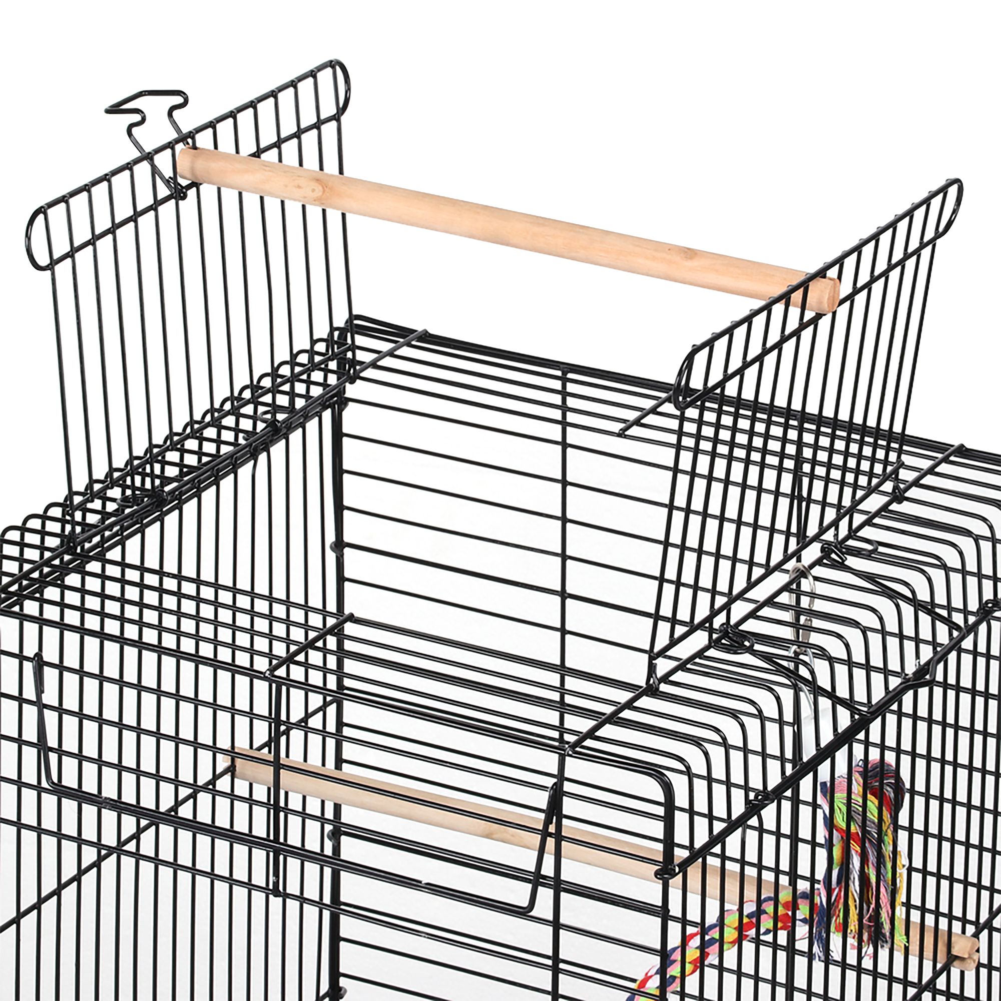 Yaheetech Small Parrot Travel Bird Cage with Open Play Top - thumbnail 5