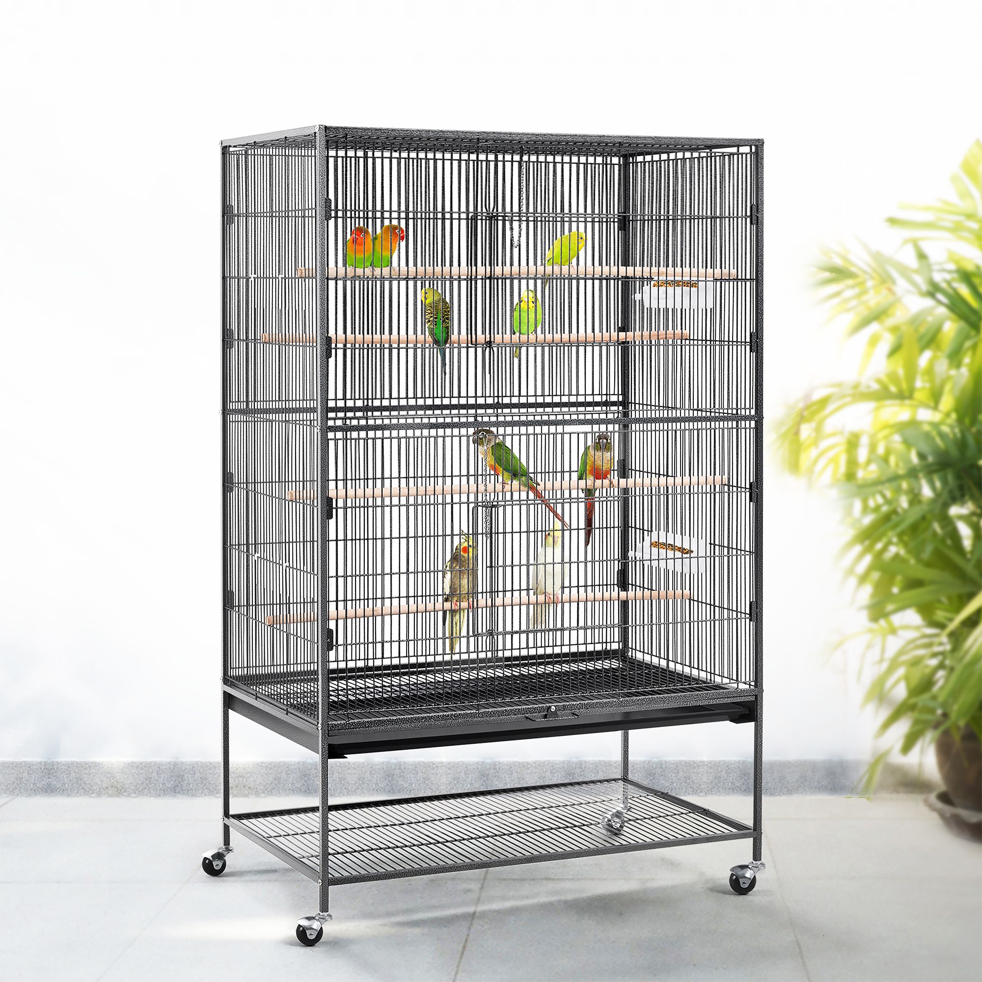 Yaheetech Extra-Large Parrot Bird Cage with Stand for Parrots - thumbnail 2