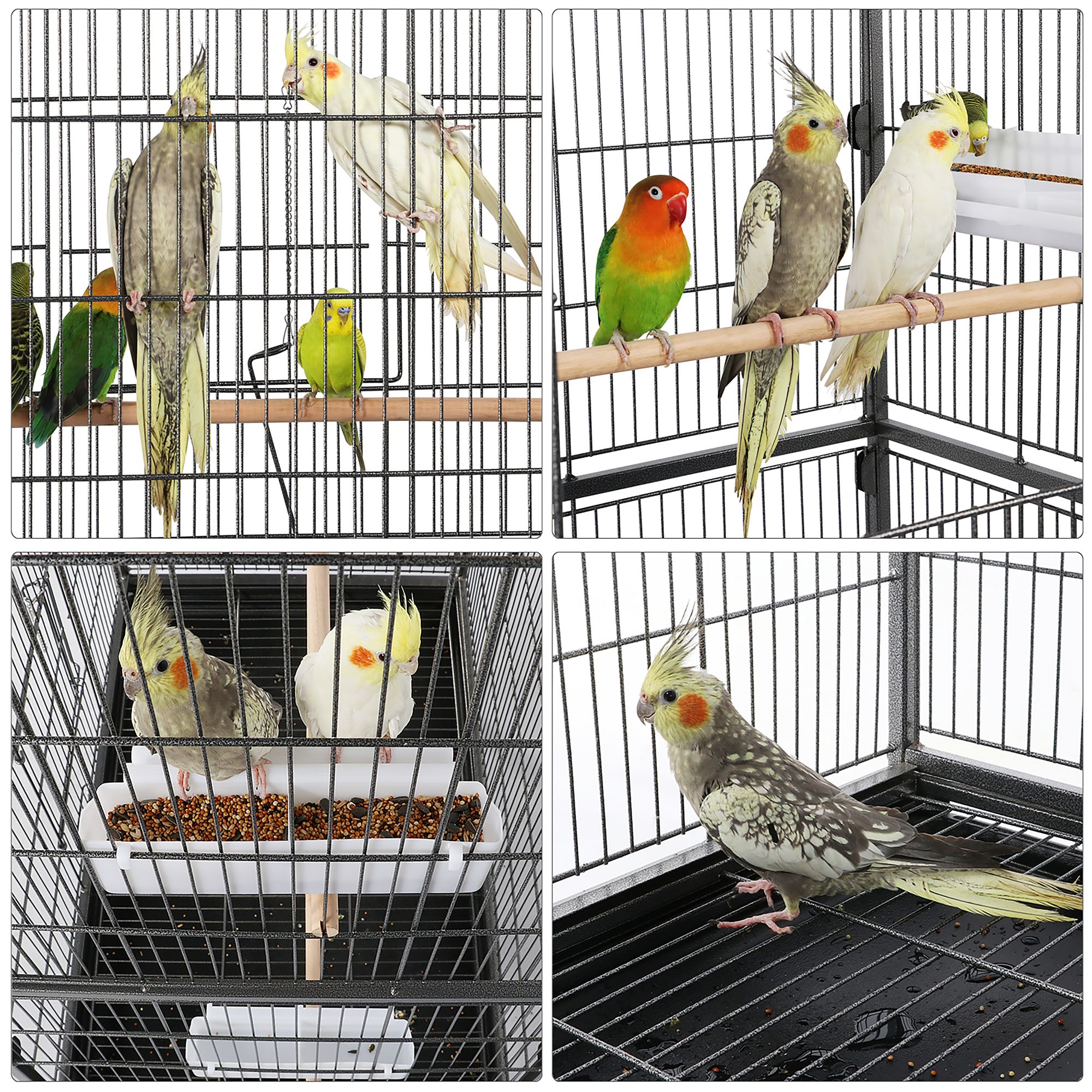 Yaheetech Extra-Large Parrot Bird Cage with Stand for Parrots - thumbnail 5