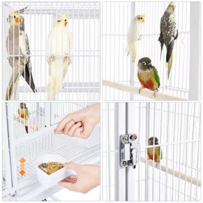 Yaheetech Stackable Wide Bird Cage with Rolling Stand - Image 4