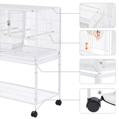 Yaheetech Stackable Wide Bird Cage with Rolling Stand - Image 5