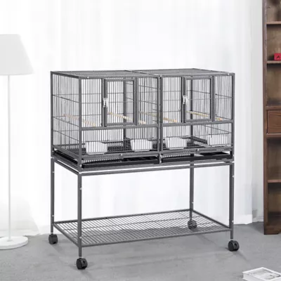Yaheetech Stackable Wide Bird Cage with Rolling Stand - Image 2