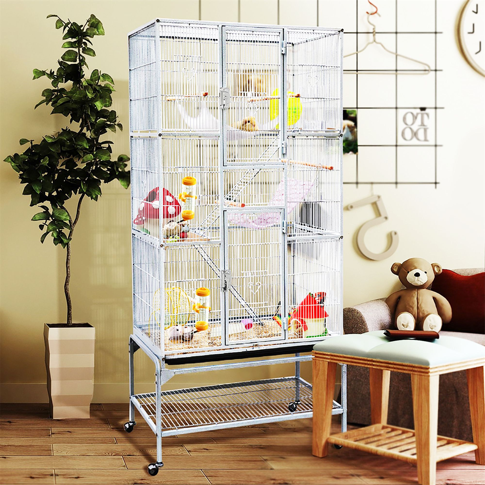 Yaheetech Extra Large Pet Bird Cage with Detachable Stand for Large Birds - thumbnail 2