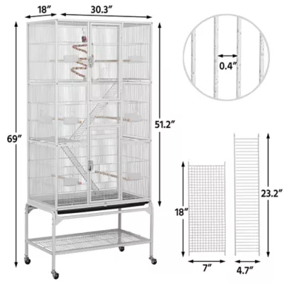 Yaheetech Extra Large Bird Habitat with Detachable Stand - Image 3