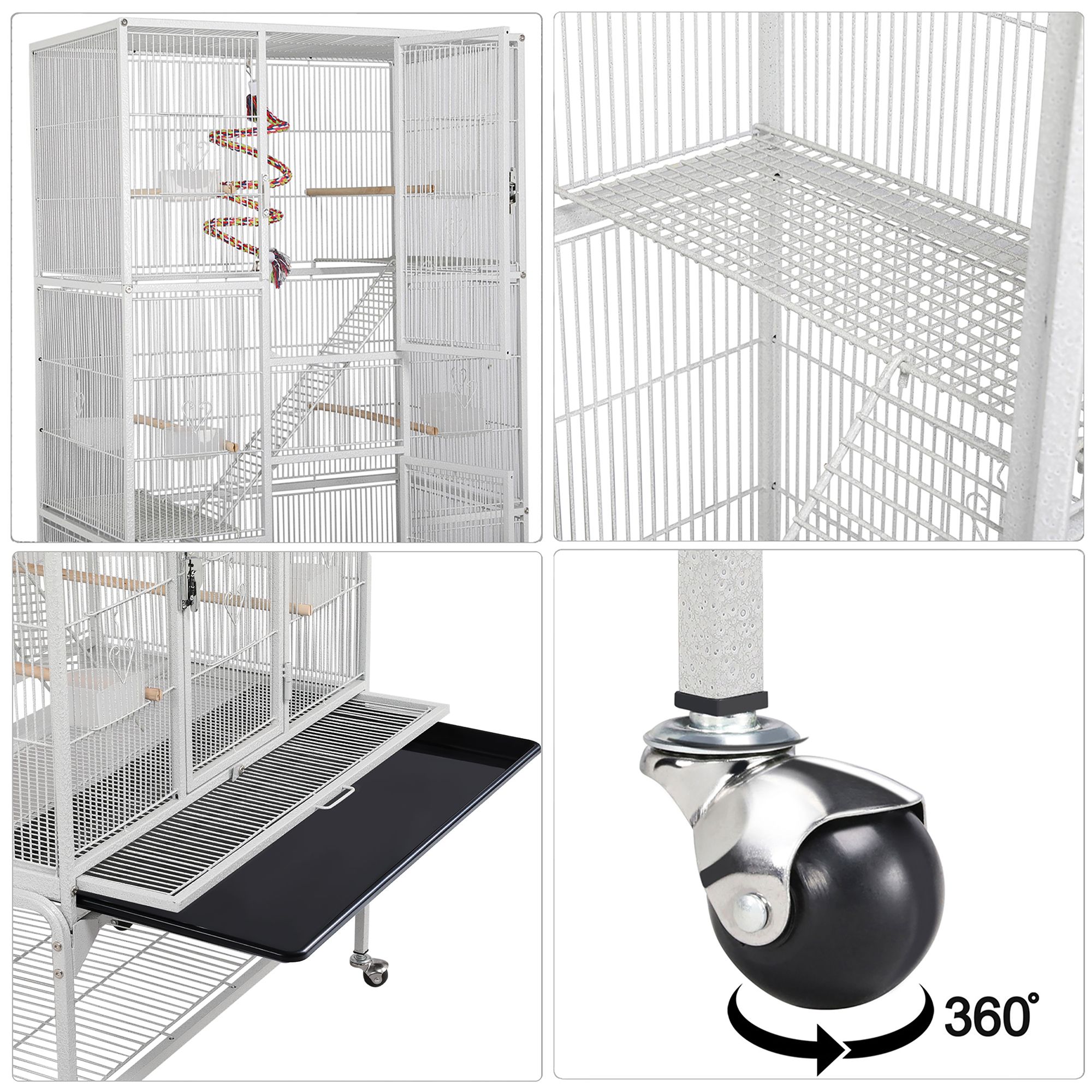 Yaheetech Extra Large Pet Bird Cage with Detachable Stand for Large Birds - thumbnail 5