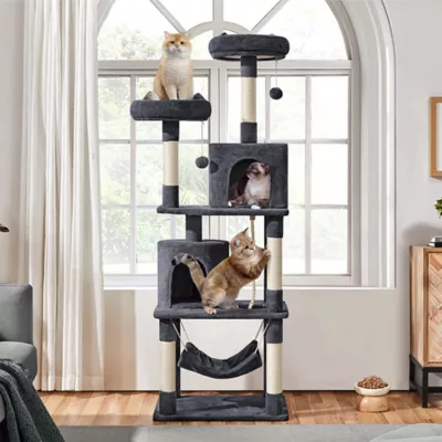 Yaheetech Cat Multi-Level Tree with 2 Condos - 71.5 in - Image 2