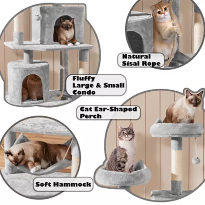 Yaheetech Cat Multi-Level Tree with 2 Condos - 71.5 in - Image 4