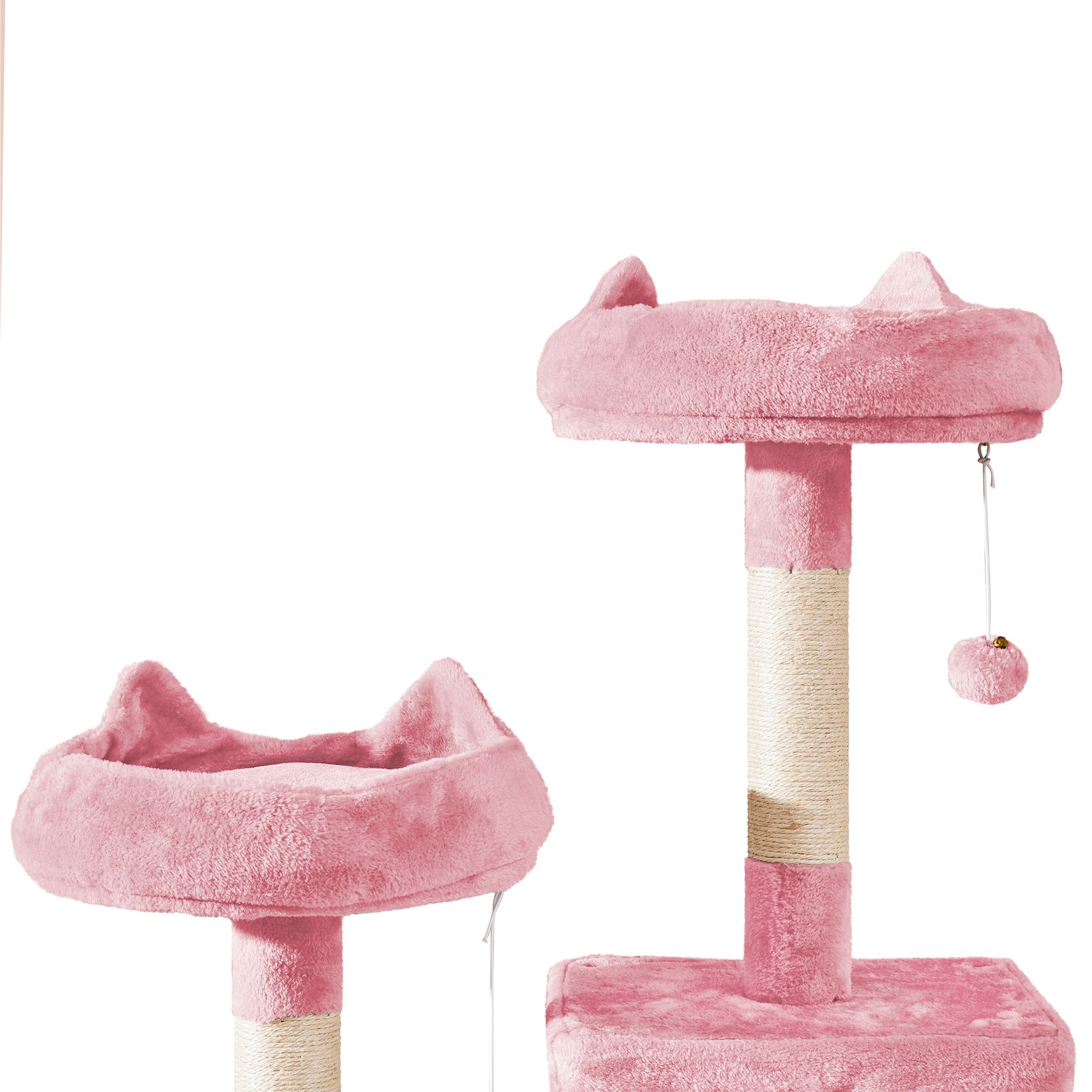 Yaheetech 71.5-in Multi-Level Cat Tree with 2 Condos, 2 Perches, Hammock and Scratching Board - thumbnail 4