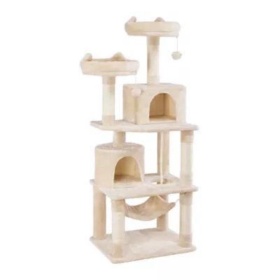 Yaheetech Cat Tree with 2 Condos & 2 Perches - 63 in - Image 1