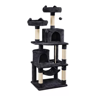 Yaheetech Cat Tree with 2 Condos & 2 Perches - 63 in - Image 1