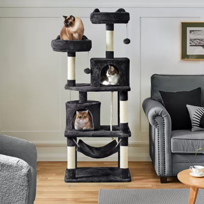 Yaheetech Cat Tree with 2 Condos & 2 Perches - 63 in - Image 2