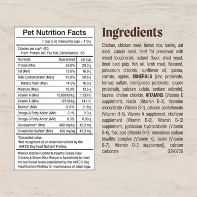 Merrick Kitchen Comforts Adult Dry Dog Food - Chicken & Rice - Image 5