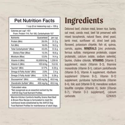 Merrick Kitchen Comforts Adult Dry Dog Food - Beef & Rice - Image 5
