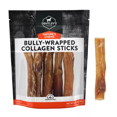 Dentley's Nature's Chews Bully-Wrapped Collagen Stick, Medium 5.75" - Image 1