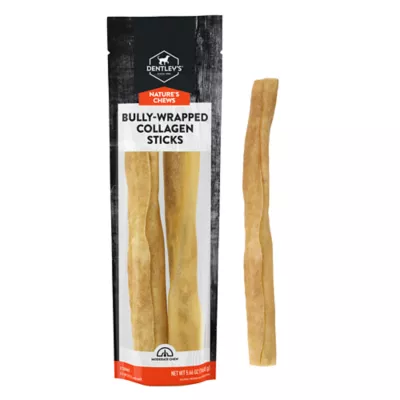 Dentley's Nature's Chews Bully-Wrapped Collagen Sticks, Large 11.5" - Image 1