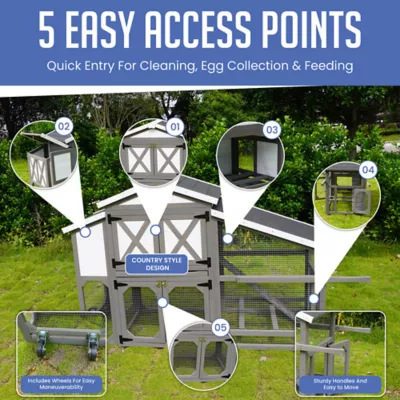 Zoovilla Extended Country Style Chicken Coop - Image 6