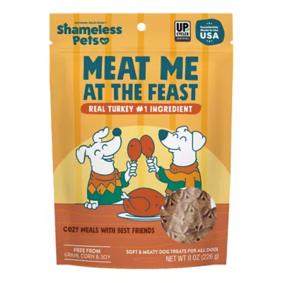 Shameless Pets Meat Me At The Feast, Soft & Meaty Dog Treats - Turkey 8 oz - Image 1