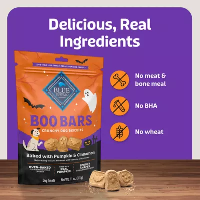 Blue Buffalo Boo Bars Crunchy Halloween Dog Biscuits, Pumpkin & Cinnamon Flavor, 11 oz. - Image 6