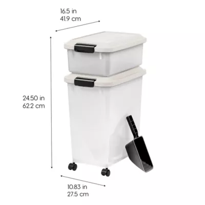 IRIS 41lbs. Airtight Pet Food Container, Dog & Cat Food Storage Bin, Treat Box with Scoop - Image 8