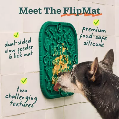 WOOF Dual Sided Lick Mat for Dogs, Green, 10.625" x 8.25" - Image 4