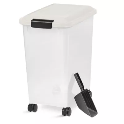 IRIS 30lbs. Airtight Pet Food Container, Dog & Cat Food Storage Bin with Scoop - Image 2