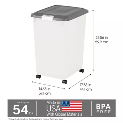 IRIS 54 Lbs. Airtight Pet Food Container, Dog & Cat Food Storage Bin with Scoop - Image 6