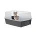 IRIS XXL Open-Top, Side Entry Cat Litter Box with High Sides, Easy to Clean for Big Cats, Gray image thumbnail 1