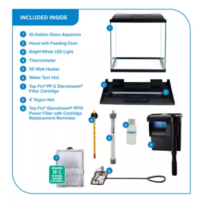 Top Fin® Cube Aquarium Essentials Starter Kit - Fish Tank Starter Kit - 10 Gallon - Image 3