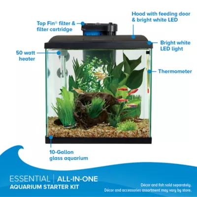 Top Fin® Cube Aquarium Essentials Starter Kit - Fish Tank Starter Kit - 10 Gallon - Image 4