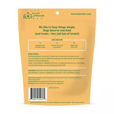 Bocce's Bakery Pumpk'n Spice, Soft & Chewy Dog Treats - Pumpkin, Peanut Butter & Cinnamon Flavor 6oz - Image 2