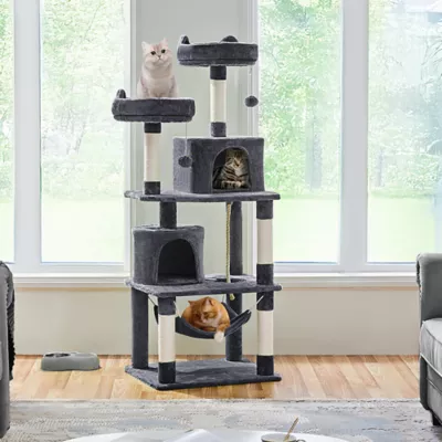 Yaheetech Cat Tree with 2 Condos & 2 Perches - 63 in - Image 2