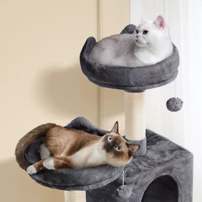 Yaheetech Cat Tree with 2 Condos & 2 Perches - 63 in - Image 4