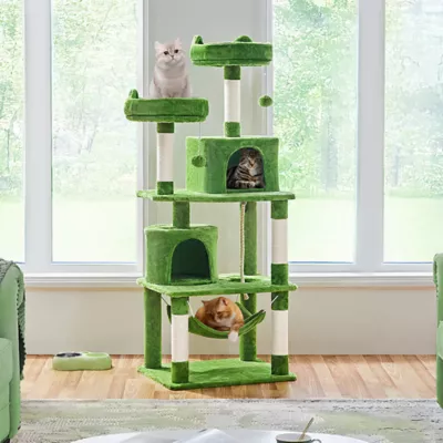 Yaheetech Cat Tree with 2 Condos & 2 Perches - 63 in - Image 2