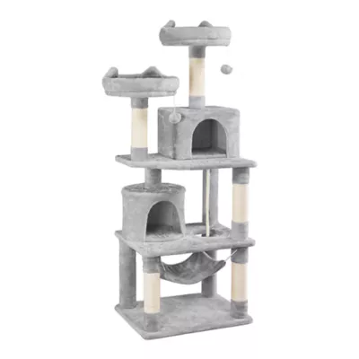 Yaheetech Cat Tree with 2 Condos & 2 Perches - 63 in - Image 1