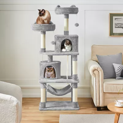 Yaheetech Cat Tree with 2 Condos & 2 Perches - 63 in - Image 2
