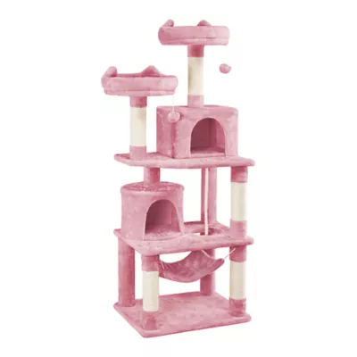 Yaheetech Cat Tree with 2 Condos & 2 Perches - 63 in - Image 1